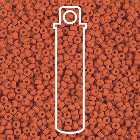 15/0 Miyuki Seed Beads - Matte Opaque Terra Cotta - 8.2gm 15/0 Miyuki Seed Beads - Matte Opaque Terra Cotta - 8.2gm