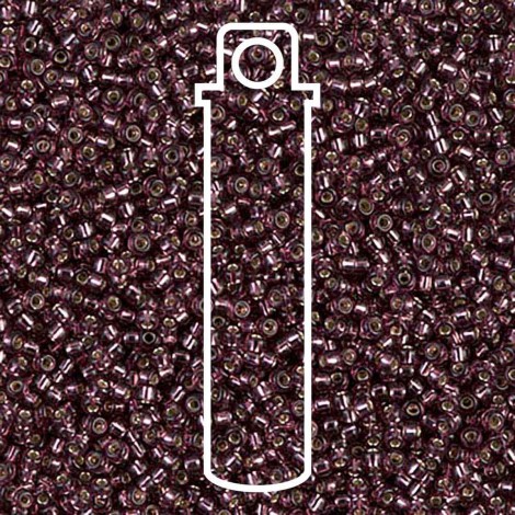 15/0 Miyuki Seed Beads - Silver Lined Dark Amethyst - 12.5gm 15/0 Miyuki Seed Beads - Silver Lined Dark Amethyst - 12.5gm