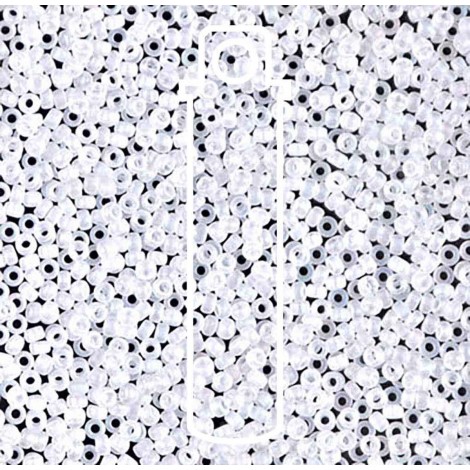 15/0 Miyuki Seed Beads - Matte Crystal AB - 12.5gm 15/0 Miyuki Seed Beads - Matte Crystal AB - 12.5gm