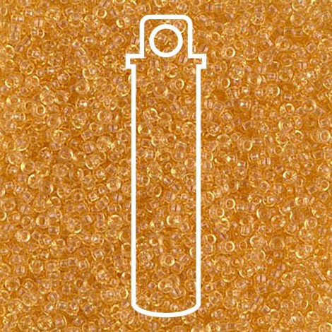 15/0 Miyuki Seed Beads - Transparent Light Topaz - 12.5gm