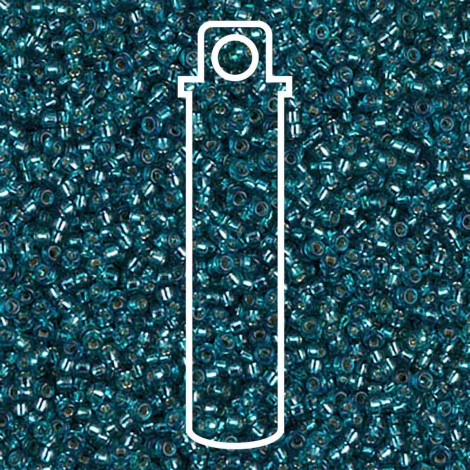 15/0 Miyuki Seed Beads - Silver Lined Teal - 12.5gm