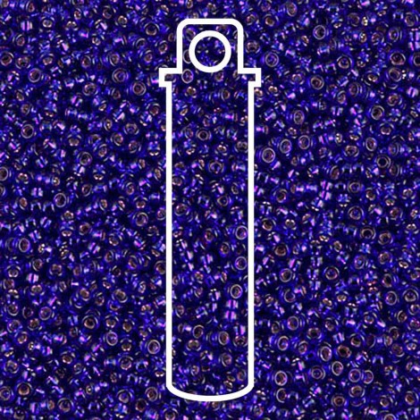 15/0 Miyuki Seed Beads - Silver Lined Violet - 12.5gm