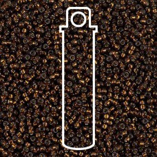 15/0 Miyuki Seed Beads - Silver Lined Dark Topaz - 12.5gm