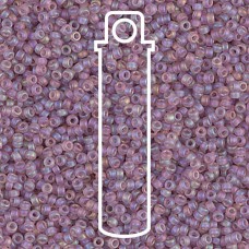 15/0 Miyuki Seed Beads - Matte Tr Smoky Amethyst AB - 8.2gm