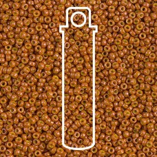 15/0 Miyuki Seed Beads - Opaque Dyed Pumpkin - 8.2gm