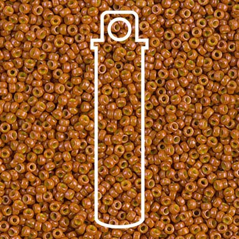 15/0 Miyuki Seed Beads - Opaque Dyed Pumpkin - 8.2gm 15/0 Miyuki Seed Beads - Opaque Dyed Pumpkin - 8.2gm