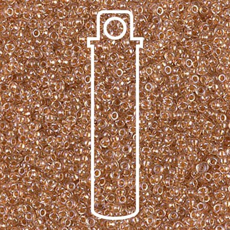 15/0 Miyuki Seed Beads - Sparkling Honey Beige Lined Crystal - 12.5gm