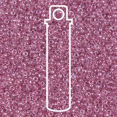 15/0 Miyuki Seed Beads - Sparkling Rose Lined Crystal - 10gm