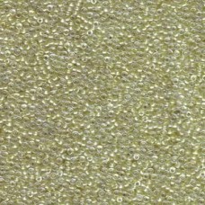 15/0 Miyuki Seed Beads - Sparkling Celery Lined Crystal - 10gm
