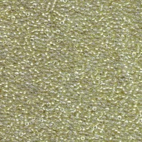 15/0 Miyuki Seed Beads - Spkl Celery Lined Crystal