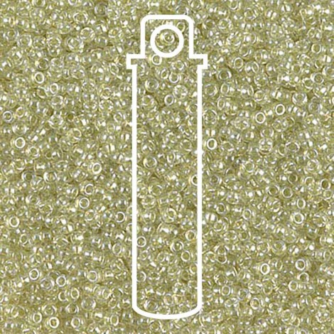 15/0 Miyuki Seed Beads - Sparkling Celery Lined Crystal - 10gm 15/0 Miyuki Seed Beads - Sparkling Celery Lined Crystal - 10gm