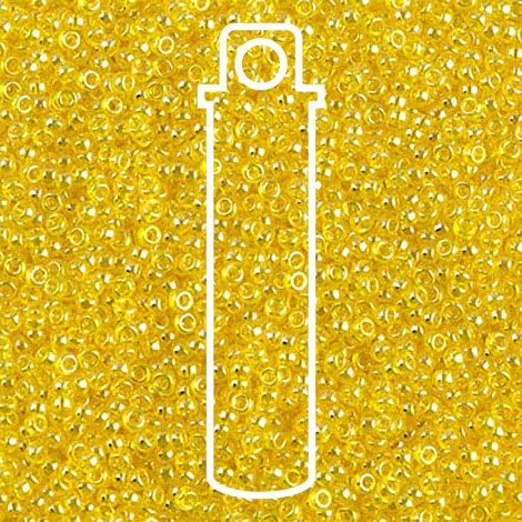 15/0 Miyuki Seed Beads - Transparent Yellow Luster - 12.5gm 15/0 Miyuki Seed Beads - Transparent Yellow Luster - 12.5gm