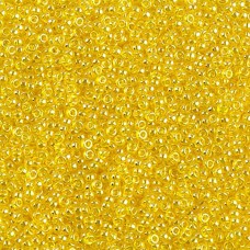 15/0 Miyuki Seed Beads - Transparent Yellow Luster - 12.5gm