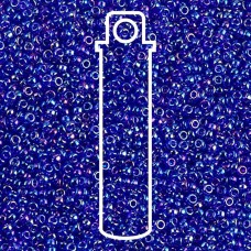 15/0 Miyuki Seed Beads - Transparent Cobalt AB - 10gm