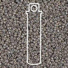 15/0 Miyuki Seed Beads - Opaque Smoke Grey Luster - 12.5gm