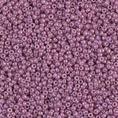 15/0 Miyuki Seed Beads - Opaque Dark Orchid Luster - 12.5gm