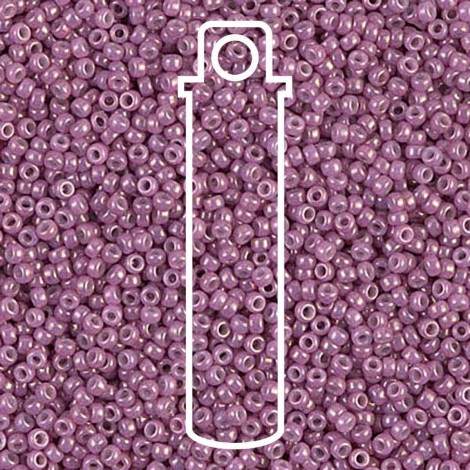 15/0 Miyuki Seed Beads - Opaque Dark Orchid Luster - 12.5gm
