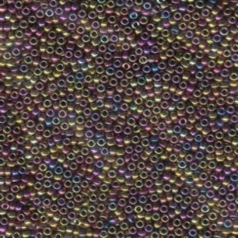 15/0 Miyuki Seed Beads - Metallic Purple-Gold Iris