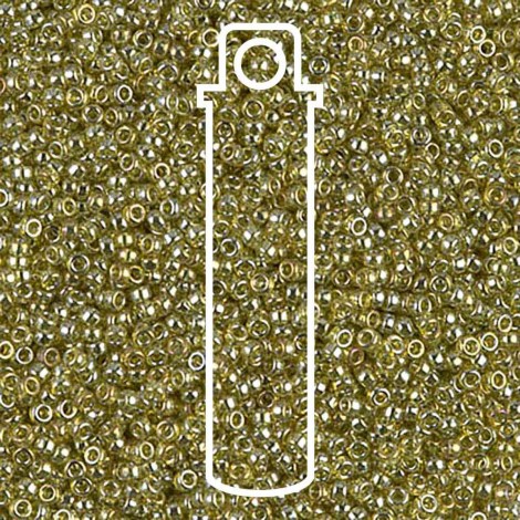 15/0 Miyuki Seed Beads - Transp Gold/Olive Luster - 12.5gm 15/0 Miyuki Seed Beads - Transp Gold/Olive Luster - 12.5gm