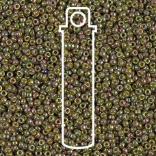15/0 Miyuki Seed Beads - Opaque Golden Olive Luster - 8.2gm