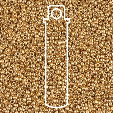 15/0 Miyuki Seed Beads - Matte 24Kt Gold Plated - 8.2gm