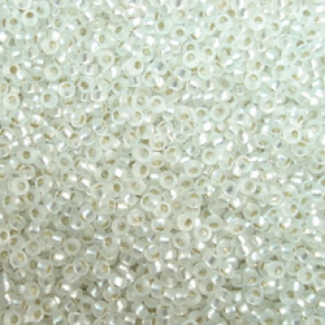 15/0 Miyuki Seed Beads - Matte Silver Lined Crystal - 8.2gm 15/0 Miyuki Seed Beads - Matte Silver Lined Crystal - 8.2gm
