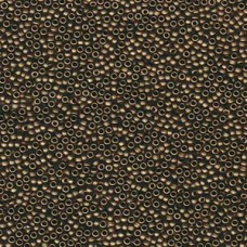 15/0 Miyuki Seed Beads - Matte Metallic Dark Bronze