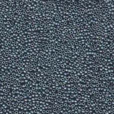 15/0 Miyuki Seed Beads - Matte Met Steel Blue Luster