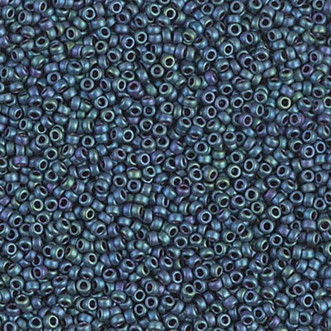 15/0 Miyuki Seed Beads - Matte Metallic Blue Green - 10gm 15/0 Miyuki Seed Beads - Matte Metallic Blue Green - 10gm