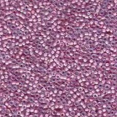 15/0 Miyuki Seed Beads - Lined Pale Lilac AB - 12.5gm