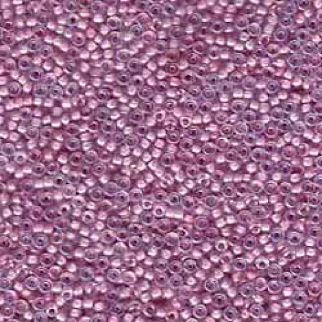 15/0 Miyuki Seed Beads - Lined Pale Lilac AB