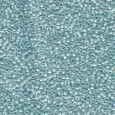 15/0 Miyuki Seed Beads - Lined Aqua Mist AB - 12.5gm