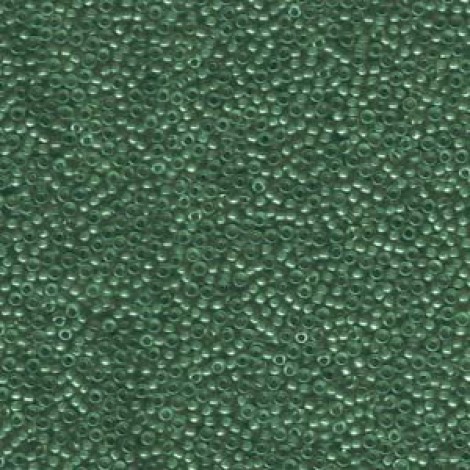 15/0 Miyuki Seed Beads - Lined Emerald Luster