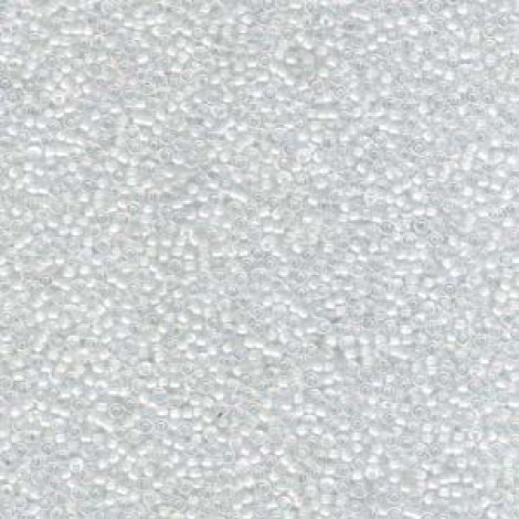 15/0 Miyuki Seed Beads - White Lined Crystal AB