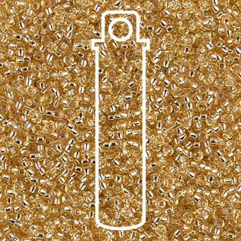 15/0 Miyuki Seed Beads - Silver Lined Gold - 8.2gm 15/0 Miyuki Seed Beads - Silver Lined Gold - 8.2gm