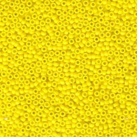 15/0 Miyuki Seed Beads - Opaque Yellow 