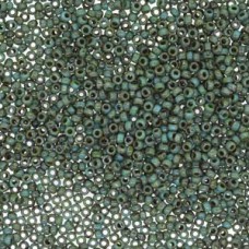 15/0 Miyuki Seed Beads - Picasso Seafoam Green