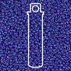 15/0 Miyuki Seed Beads - Opaque Royal Blue AB - 8.2gm