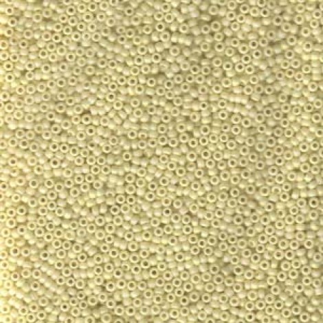 15/0 Miyuki Seed Beads - Matte Opaque Dark Cream AB - 12.5gm 15/0 Miyuki Seed Beads - Matte Opaque Dark Cream AB - 12.5gm