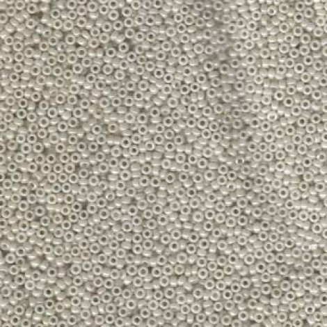 15/0 Miyuki Seed Beads - Opaque Limestone Luster