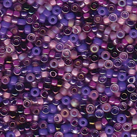 15/0 Miyuki Seed Beads - Lilac Mix - 12.5gm