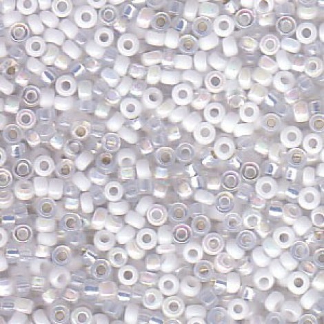 15/0 Miyuki Seed Beads - White Mix - 12.5gm 15/0 Miyuki Seed Beads - White Mix - 12.5gm