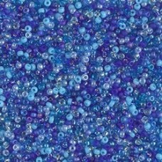 15/0 Miyuki Seed Beads - Blueberry Mix - 250gm Factory Bulk Pack