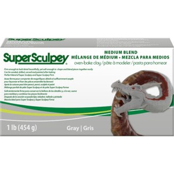 Super Sculpey Sculpting Compound Extra-Firm Gray Oven-Bake Clay