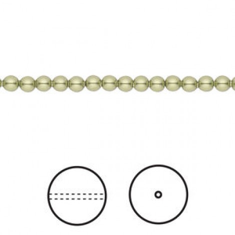 3mm Swarovski Crystal Pearls - Lt Green - Pack of 20