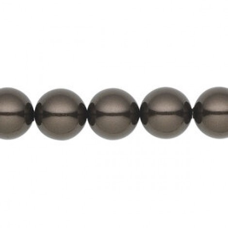 10mm Swarovski 5810 Crystal Pearls - Deep Brown - Pack of 10
