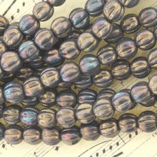 5mm Czech Melon Beads - Oxidised Bronze - Pack of 20
