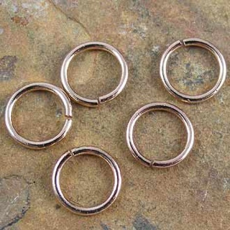 8mm 18ga Evergleam Nickel Free Rose Gold Plated Jumprings - Pack of 10 8mm 18ga Evergleam Nickel Free Rose Gold Plated Jumprings - Pack of 10