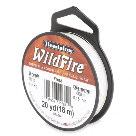 Wildfire .006" (0.15mm) 10lb Frost Beading Thread - 20yd