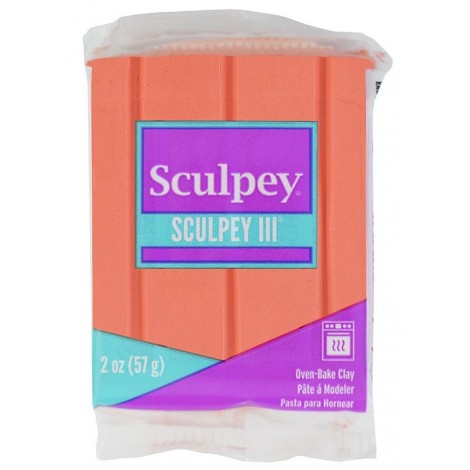 Sculpey III Polymer Clay - 57g - Coral Sculpey III Polymer Clay - 57g - Coral